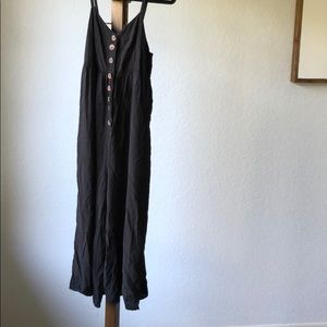 Urban Outfitters black button up romper